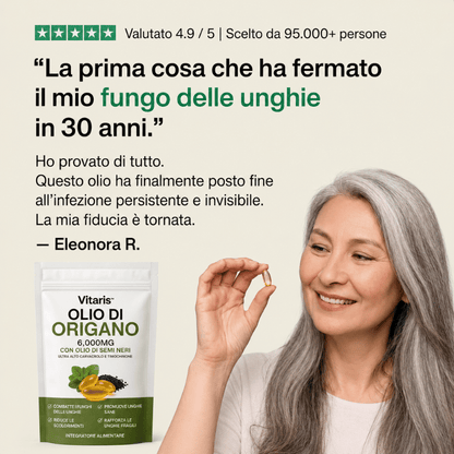Olio DiI Origano e Semi Di Nigella Vitaris - Elimina La Micosi Dell'Unghia