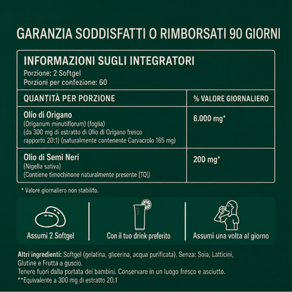 Olio DiI Origano e Semi Di Nigella Vitaris - Elimina La Micosi Dell'Unghia