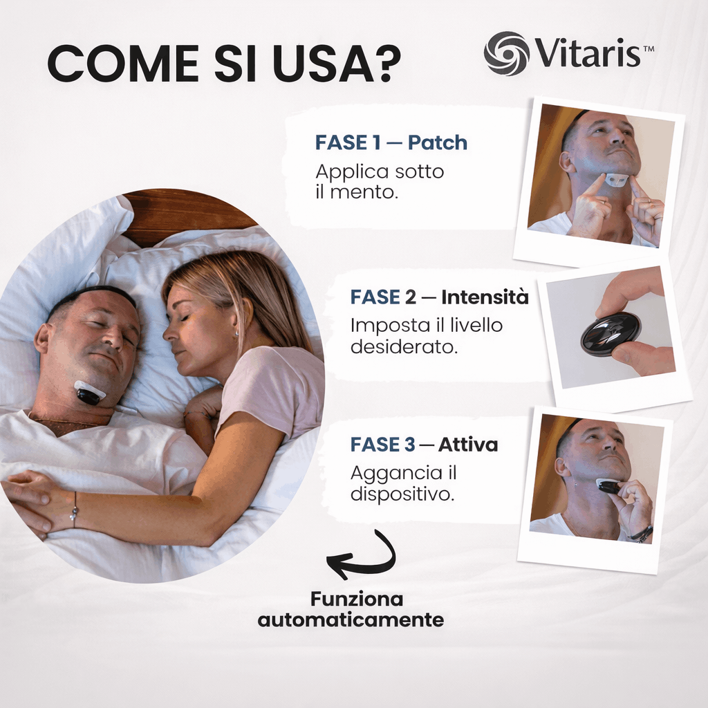 VitaPuls™ | Il Dispositivo EMS che Elimina il Russamento alla Radice